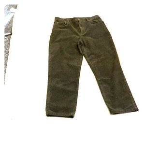 Jones New York Sport, olive green wide corduroy.